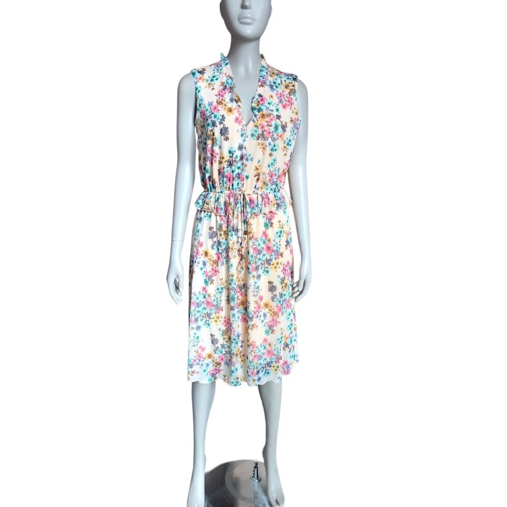 Stella & Julie Pink and Blue Flower Dress